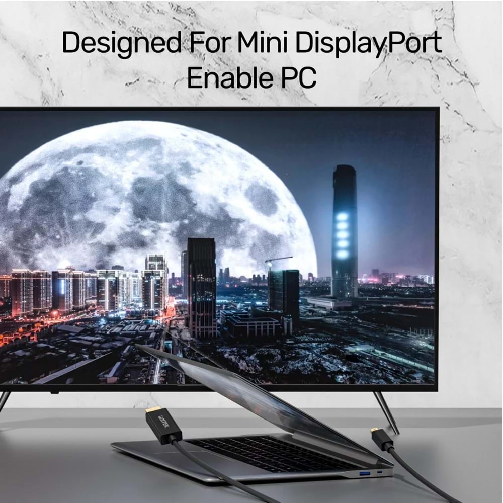 UNITEK MINI DISPLAYPORT TO HDMI DÖNÜŞTÜRÜCÜ 2MT 4K 30Hz (V1152A)