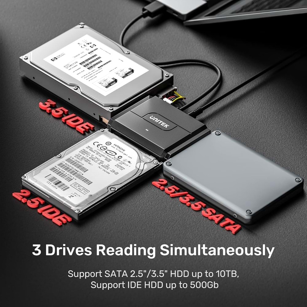 UNITEK USB3.0 TO IDE + SATA II DÖNÜŞTÜRÜCÜ (Y-3324)