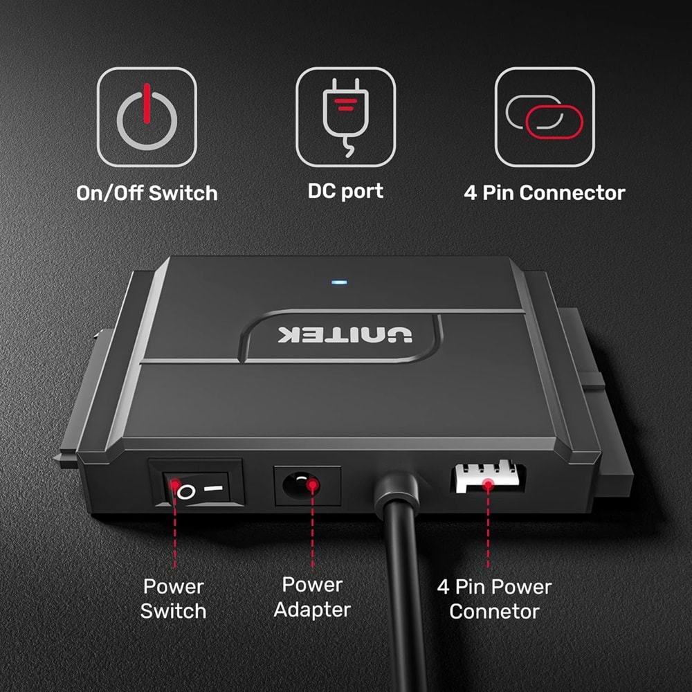 UNITEK USB3.0 TO IDE + SATA II DÖNÜŞTÜRÜCÜ (Y-3324)