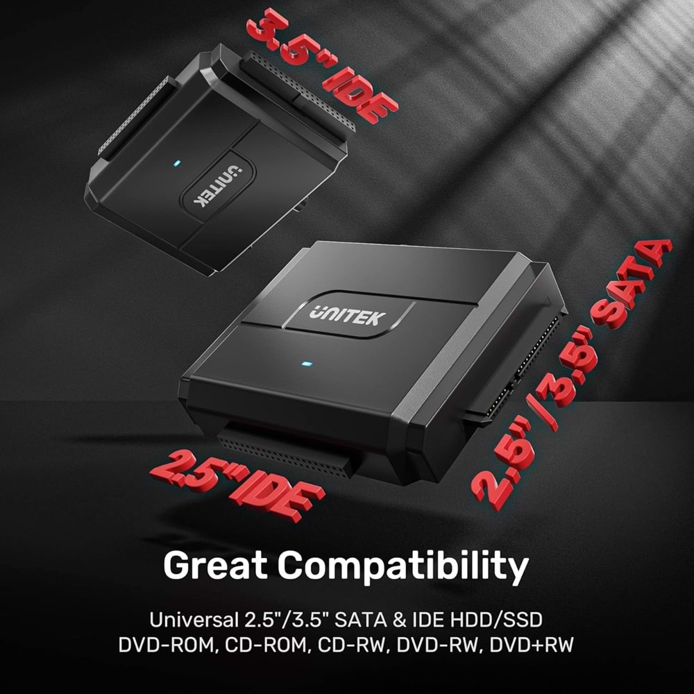 UNITEK USB3.0 TO IDE + SATA II DÖNÜŞTÜRÜCÜ (Y-3324)
