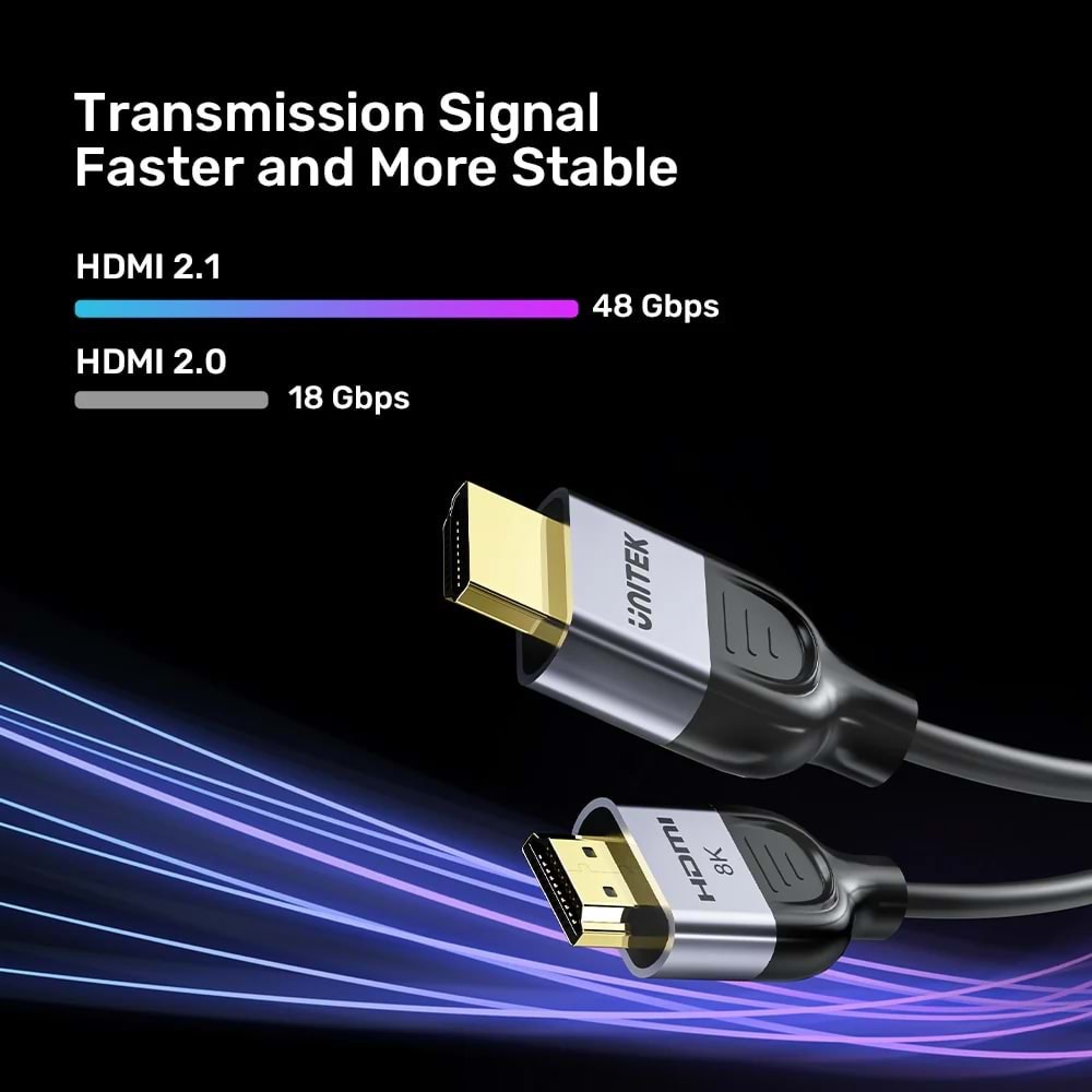 UNITEK HDMI2.1 KABLO 1MT 8K&60Hz (C11086GY01-1M)