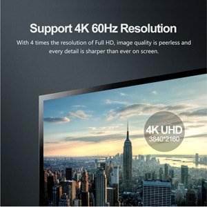 UNITEK DISPLAYPORT 1.2 KABLO 1.5MT 4K&60Hz (Y-C607BK)